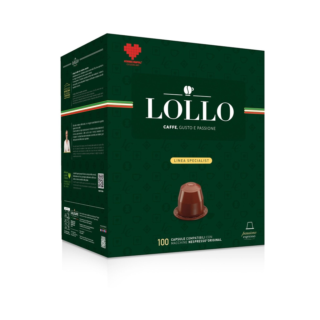 [NESP-LOL-ARGE] Lollo Caffè Miscela Argento - 100 Κάψουλες Nespresso