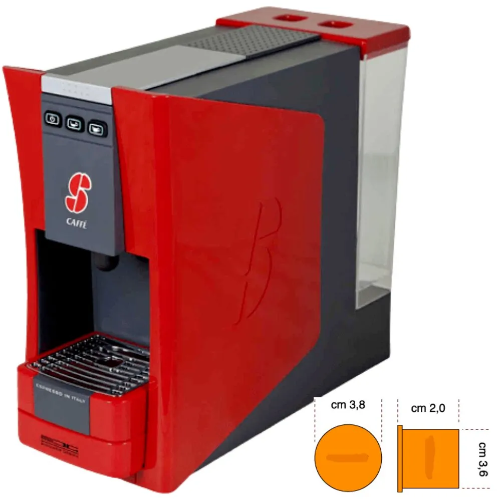 [ESSSE-S12-ROSSA] Μηχανή Καφέ Essse Espresso - Σύστημα S.12 (Red)