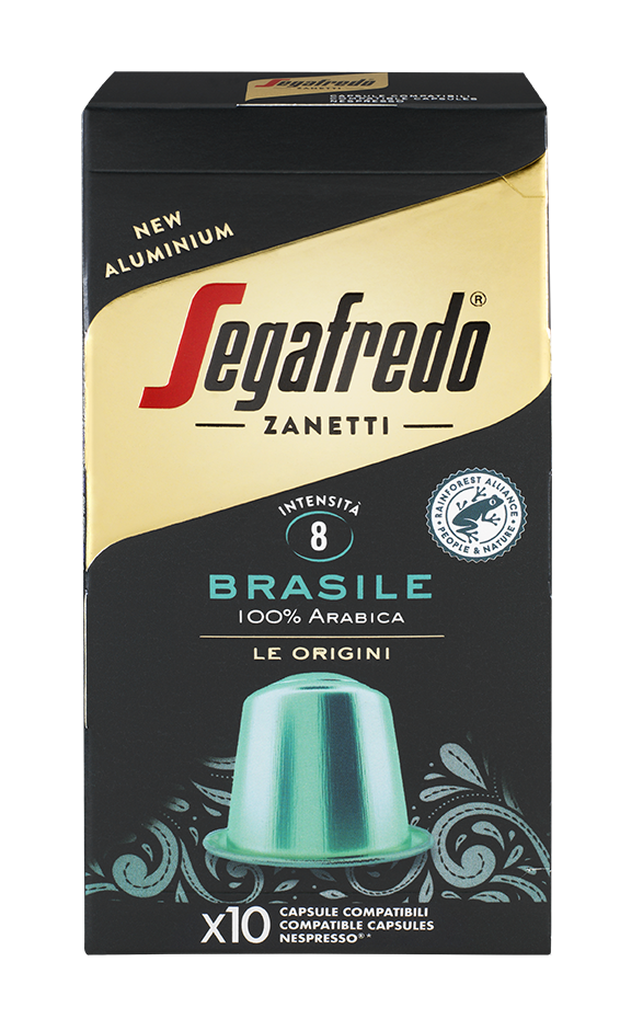 [SEG-NES-BRASILE] Segafredo Zanetti Brasile - 10 Κάψουλες Αλουμινίου Nespresso