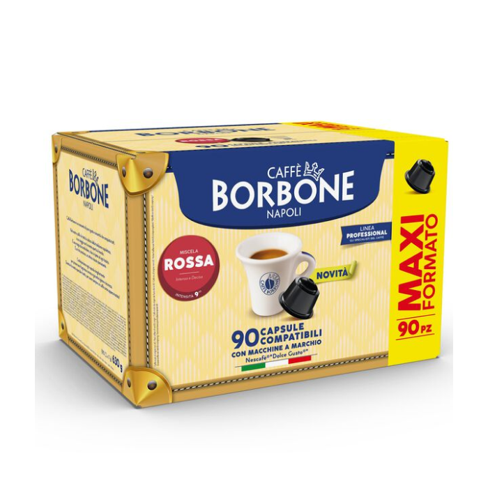[BOR-DOLCE-ROSSO] Borbone Coffee Red Blend - 90 Dolce Gusto Capsules 